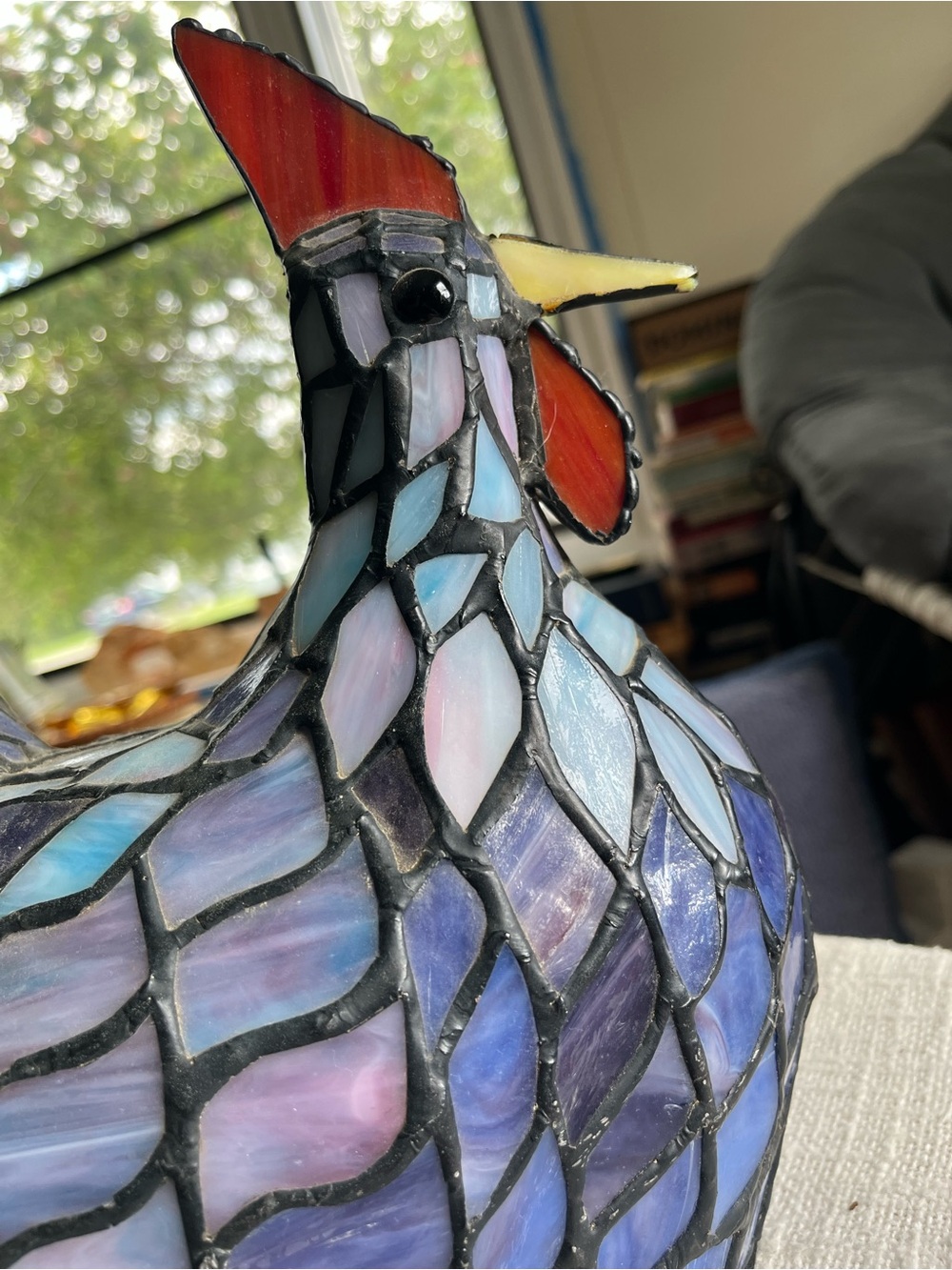 VTG Tiffany stained glass rooster - Picture 3 of 16